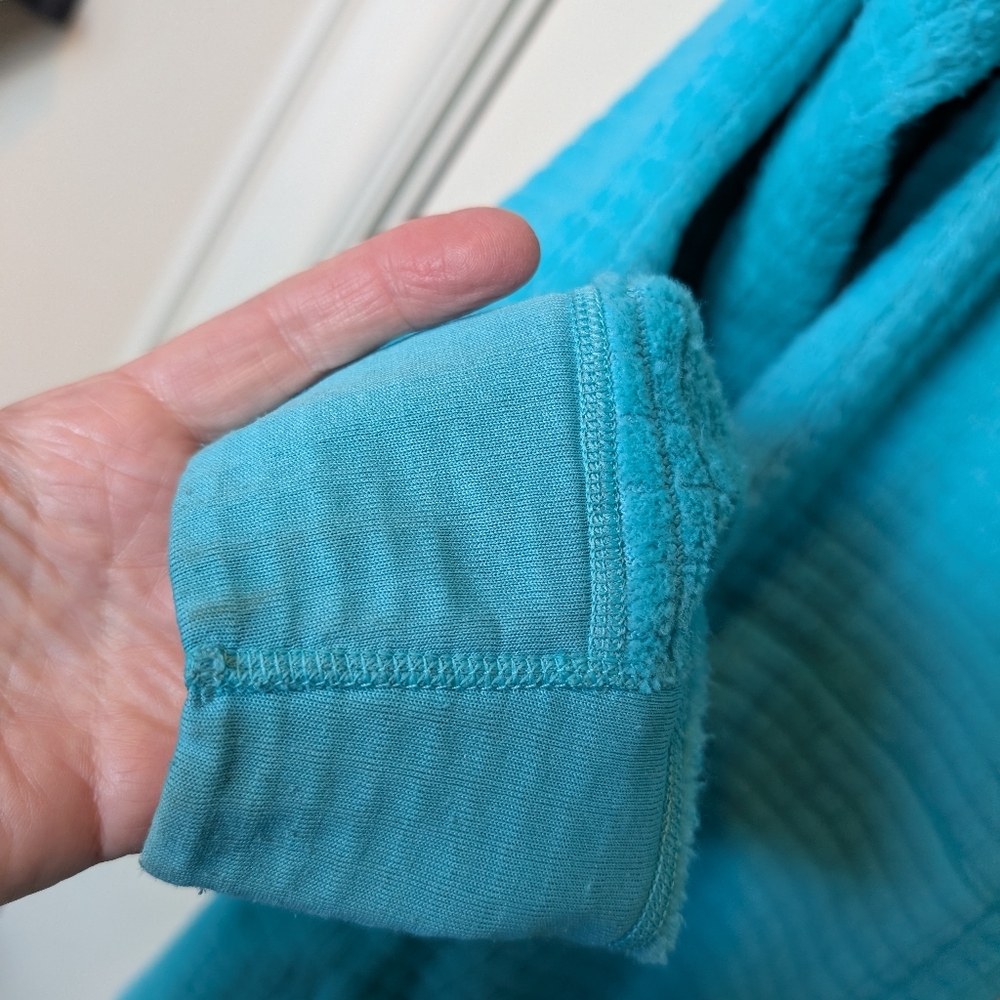 Reversible Patagonia Full Zip, Aqua With Mango Accents, Size M-L - Picture 12 of 13